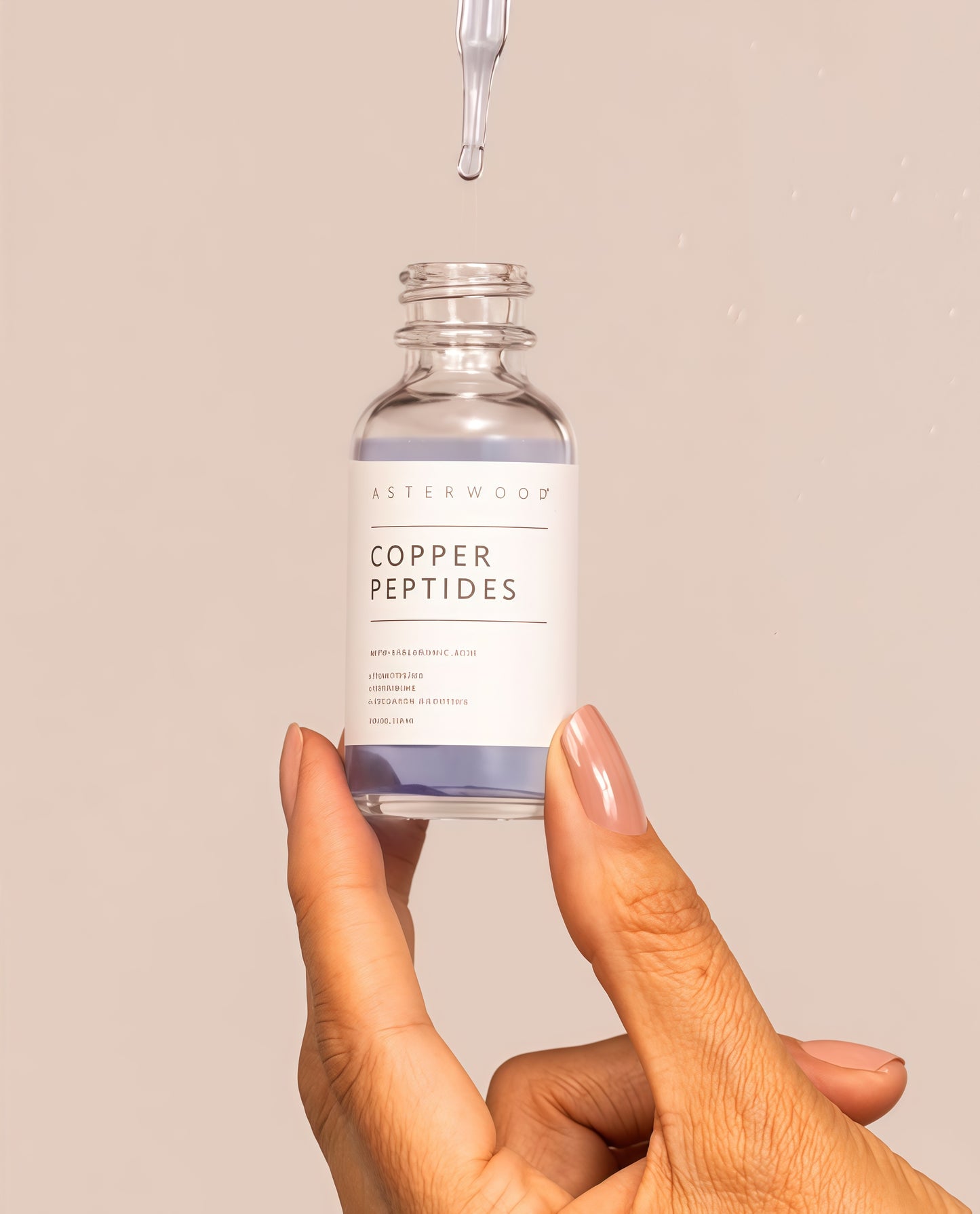 Asterwood Copper Peptides Serum for Face, GHK-Cu Peptide w/Hyaluronic Acid | Topical GHK-Cu with HA, Anti-Aging, Hydrating & Collagen Boosting, Cruelty-Free, 1 Fl Oz